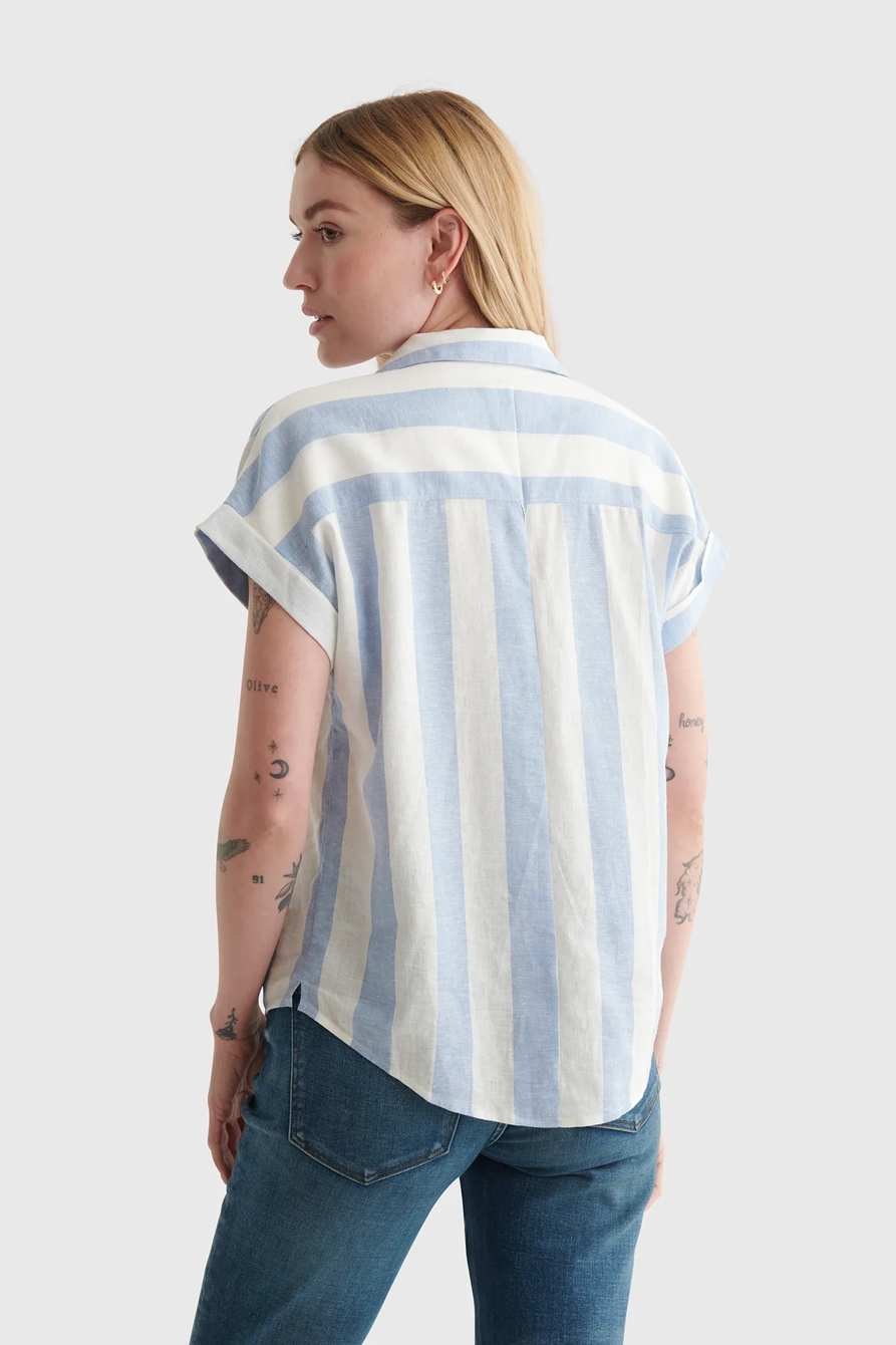 TIE-FRONT SHORT SLEEVE SHIRT, image 4