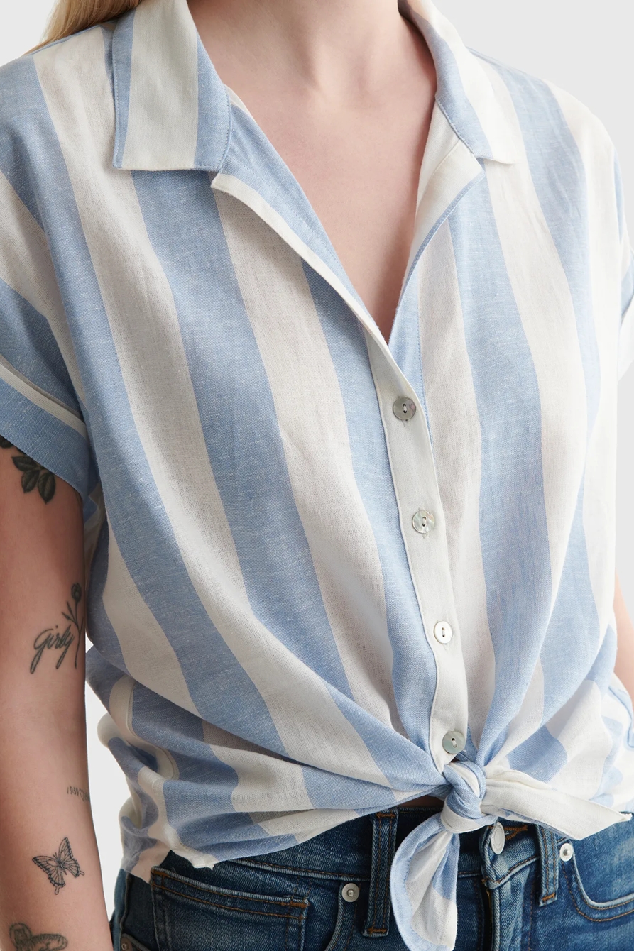 TIE-FRONT SHORT SLEEVE SHIRT, image 5