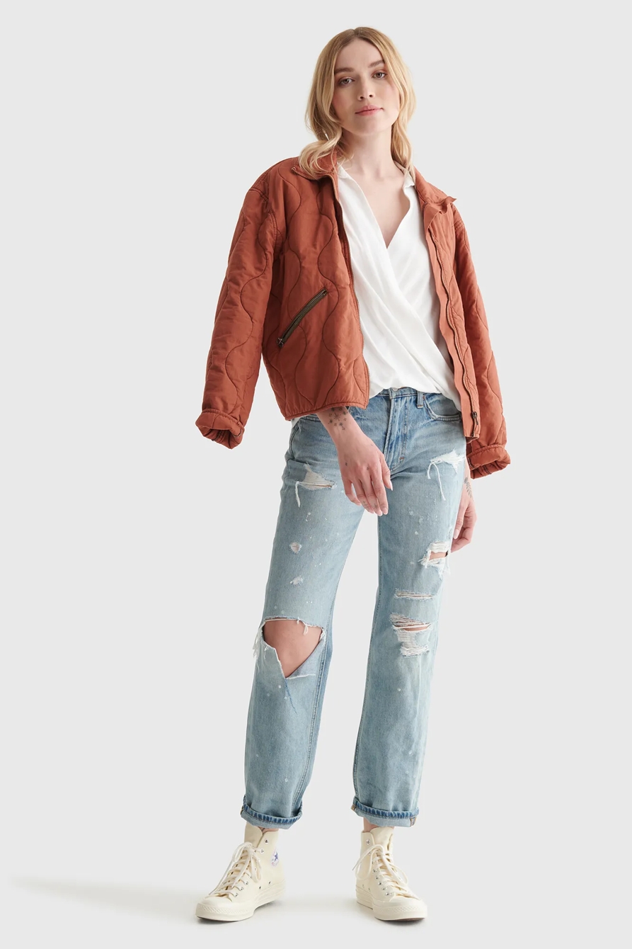 SHORT SLEEVE SURPLICE TOP, image 2