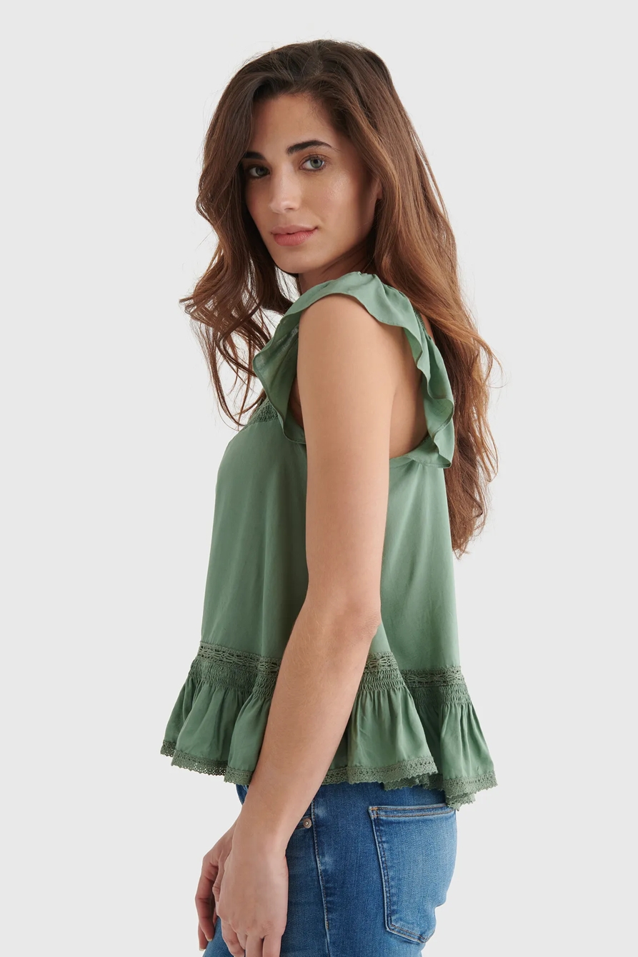 SQUARE NECK PEPLUM TOP, image 3