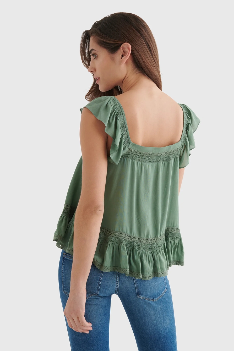 SQUARE NECK PEPLUM TOP, image 5