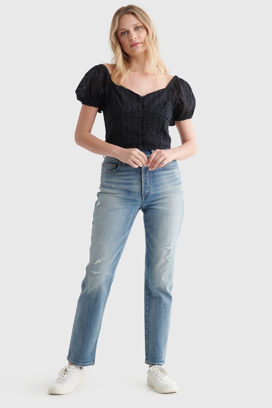 LACE SWEETHEART CROP TOP, image 2
