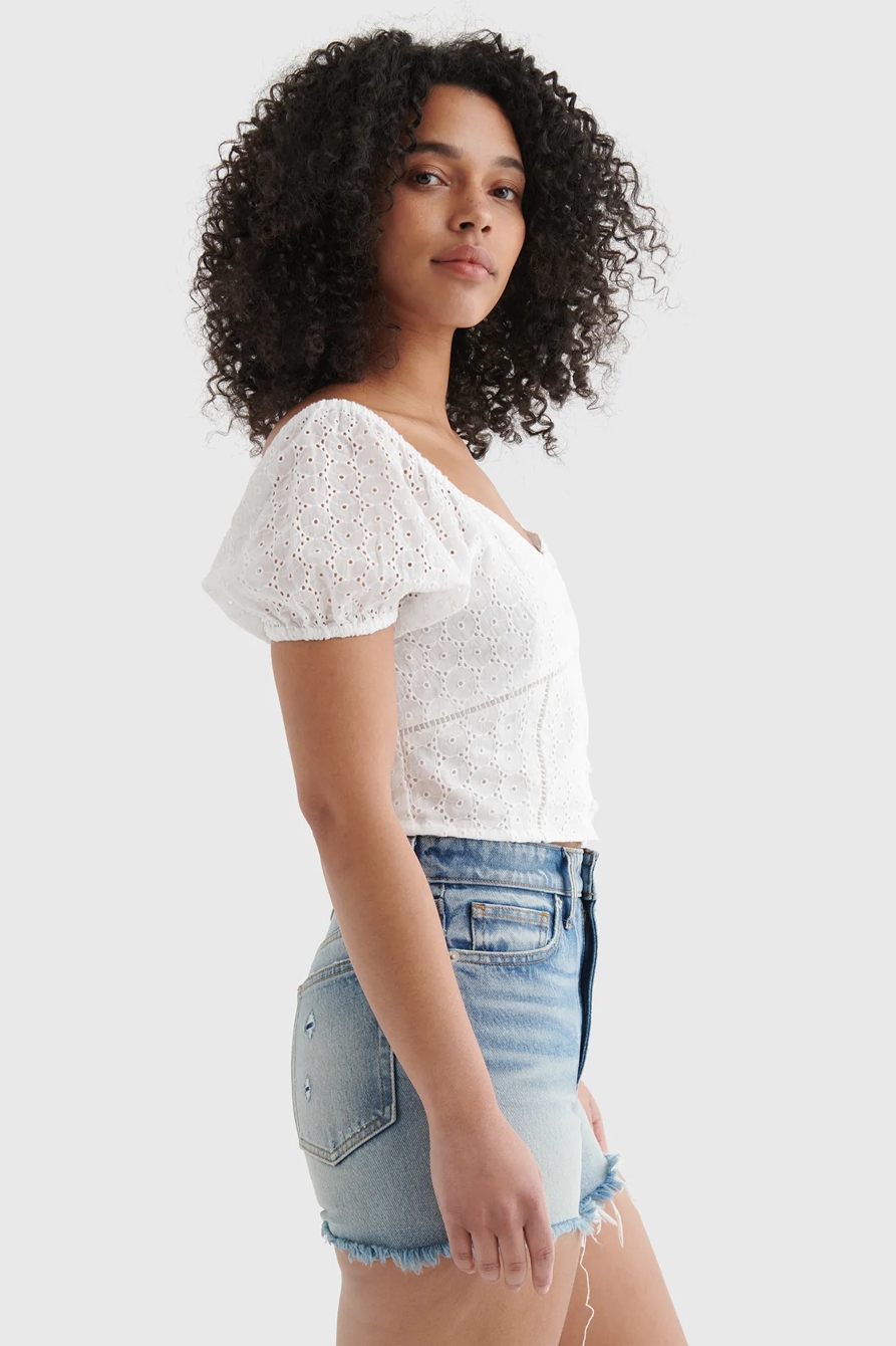 LACE SWEETHEART CROP TOP, image 3