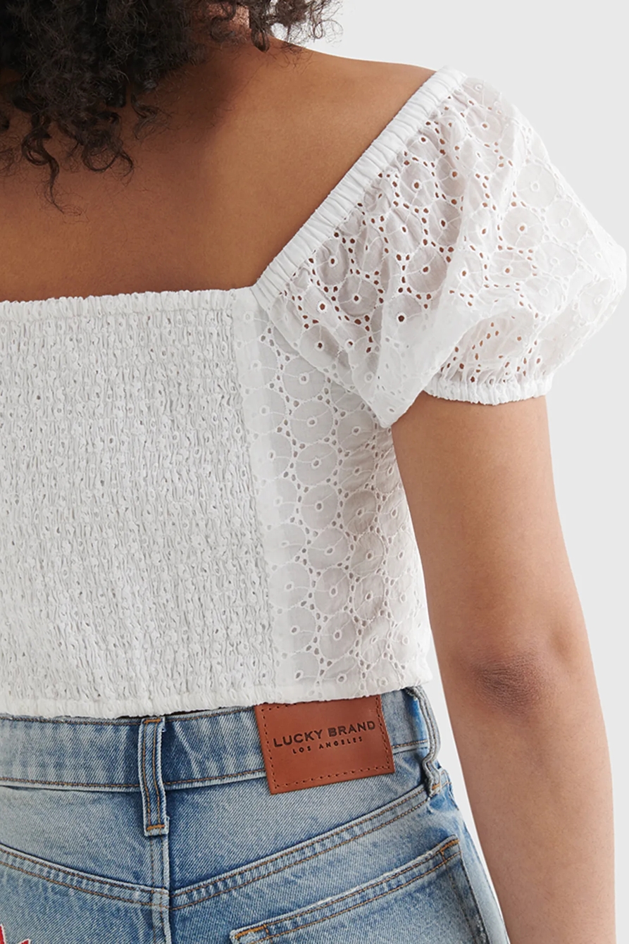 LACE SWEETHEART CROP TOP, image 4