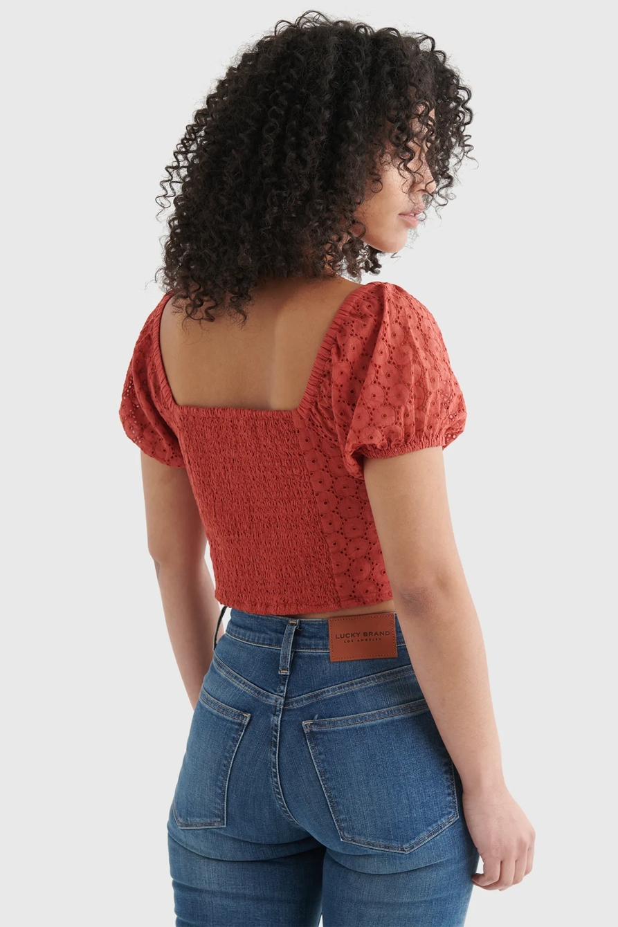 LACE SWEETHEART CROP TOP, image 5