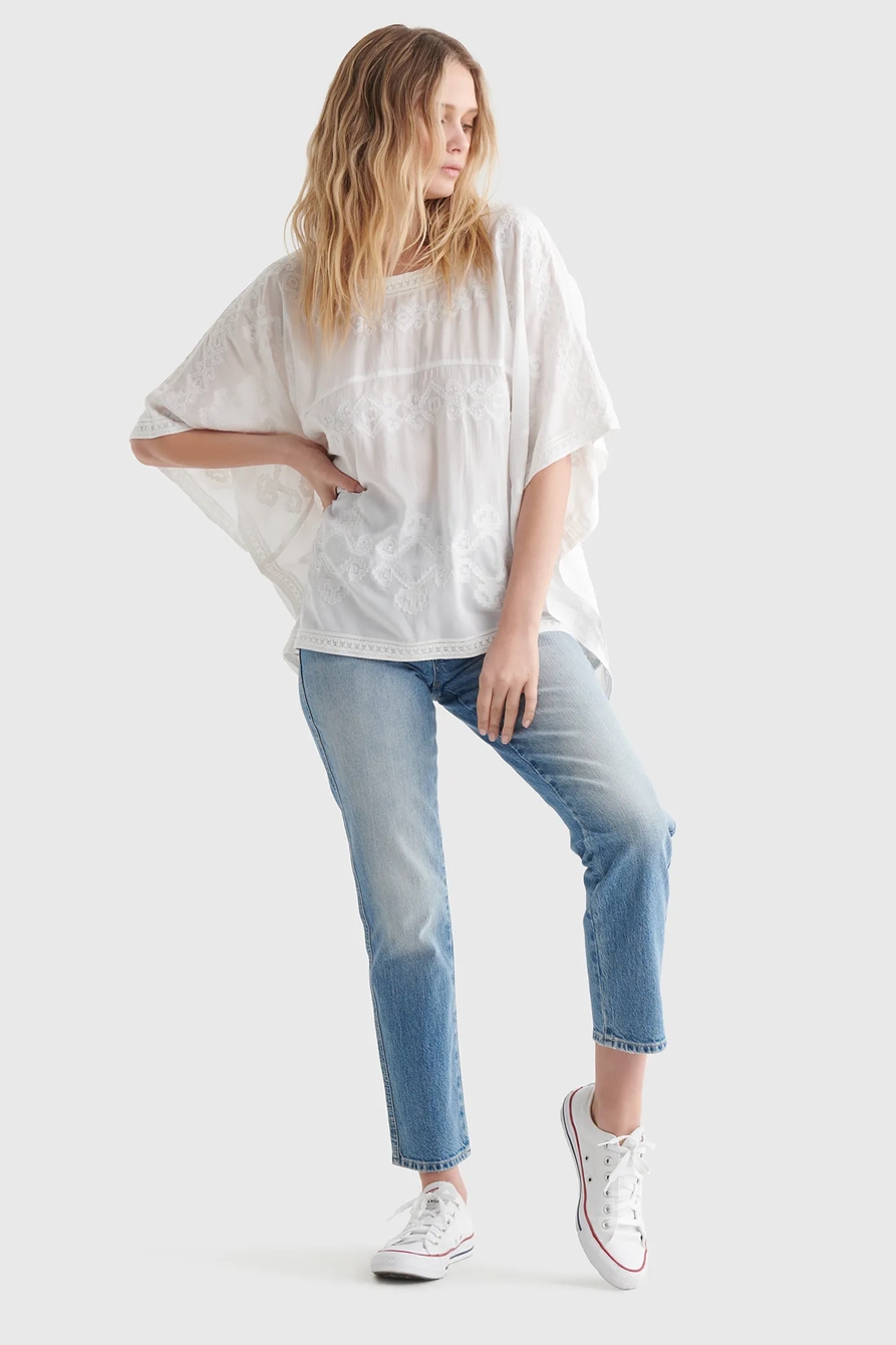 EMBROIDERED KAFTAN WOVEN BLOUSE, image 2