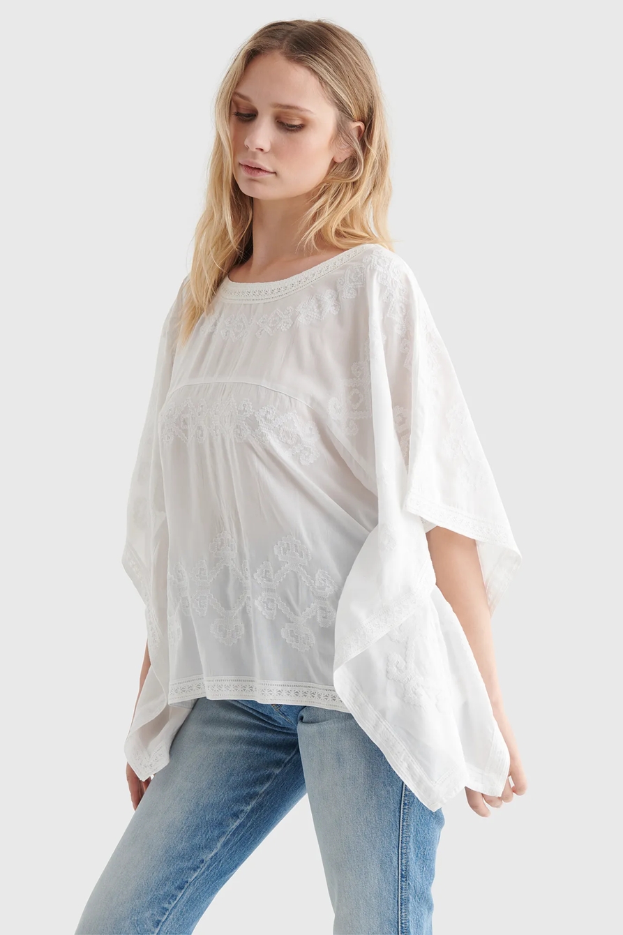 EMBROIDERED KAFTAN WOVEN BLOUSE, image 3