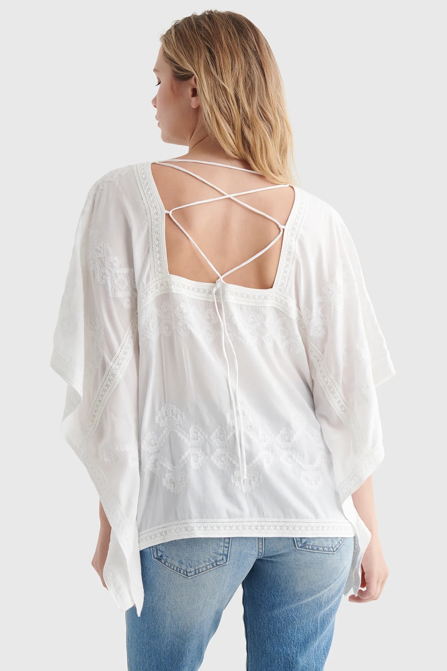 EMBROIDERED KAFTAN WOVEN BLOUSE, image 5