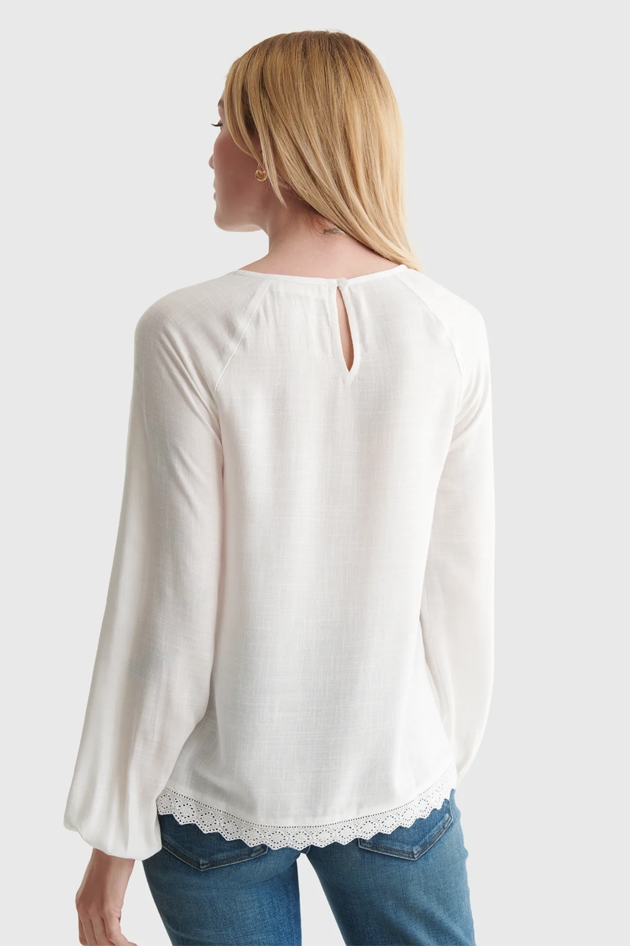 EYELET WOVEN TOP, image 4