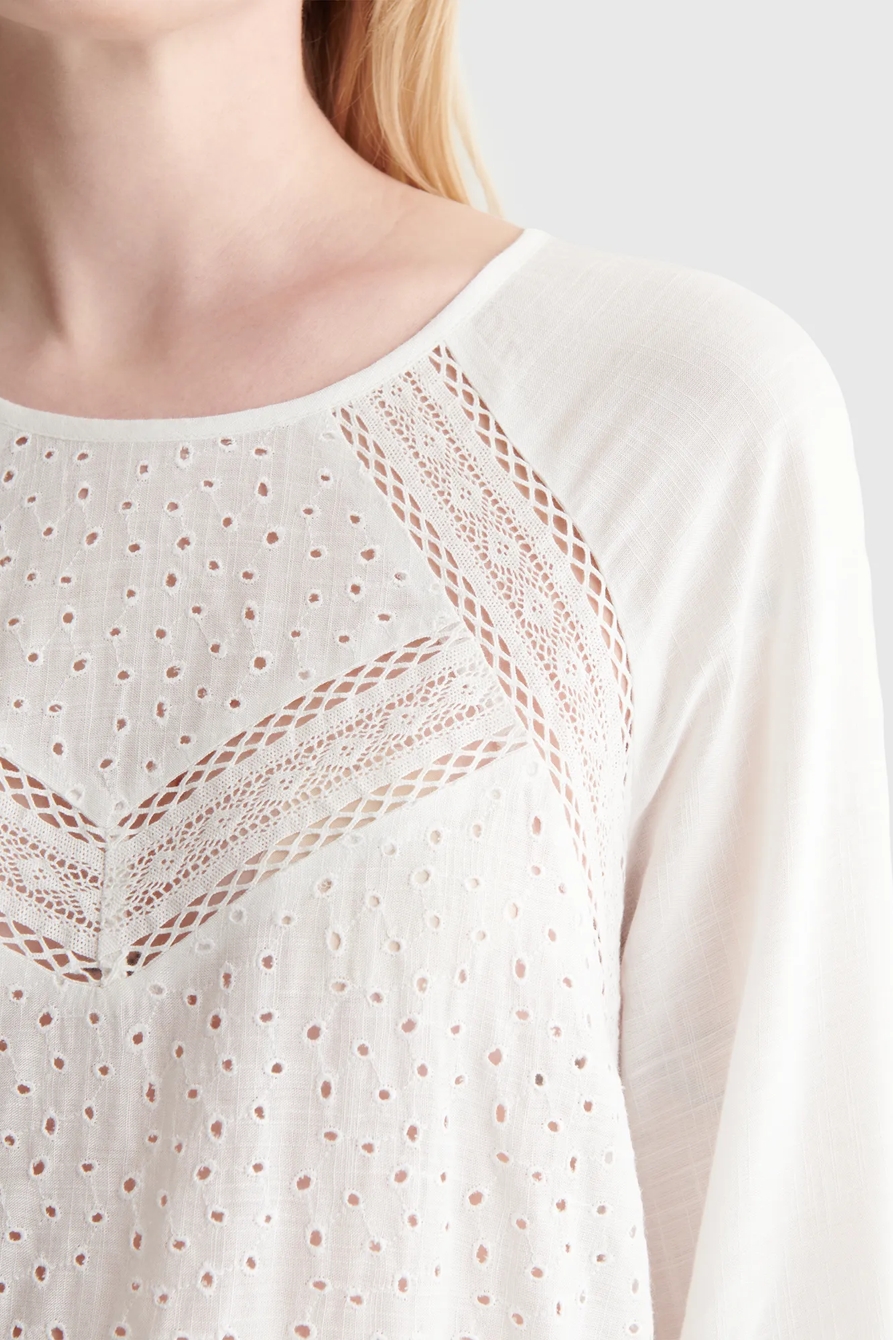 EYELET WOVEN TOP, image 5