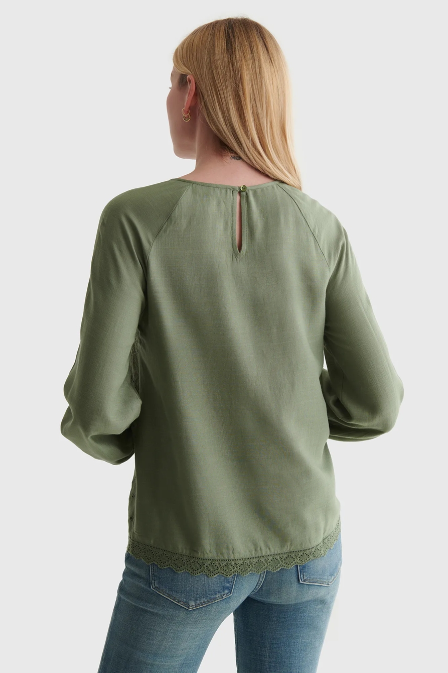 EYELET WOVEN TOP, image 4
