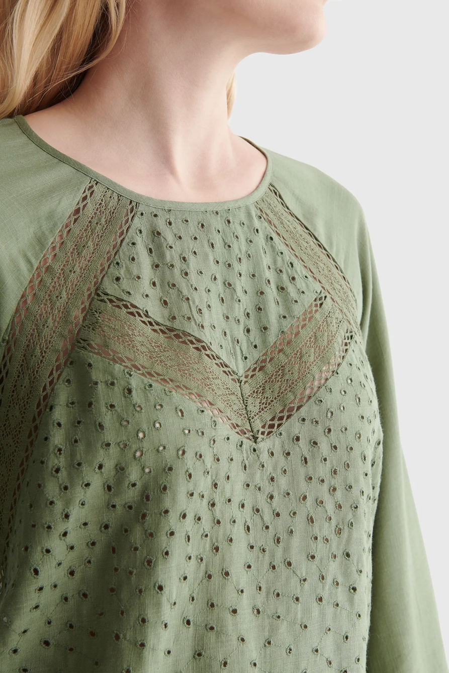 EYELET WOVEN TOP, image 5
