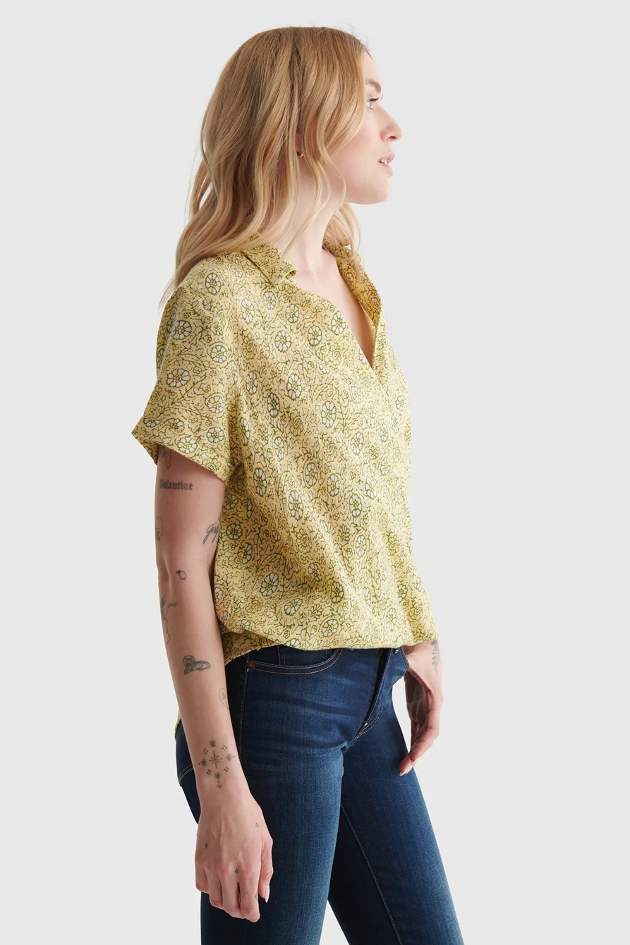 SHORT SLEEVE SURPLICE TOP, image 3