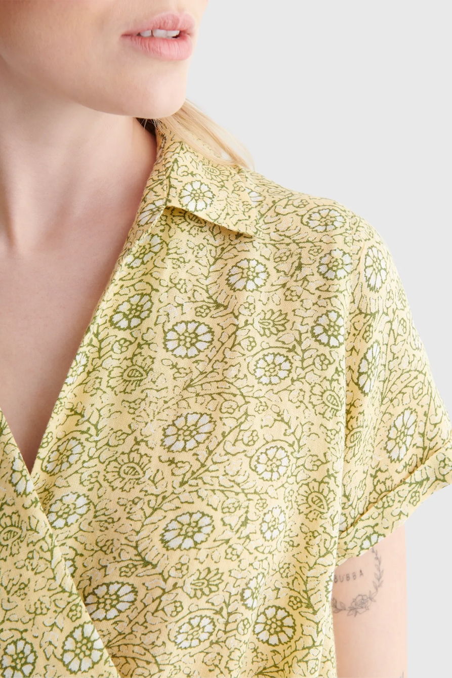 SHORT SLEEVE SURPLICE TOP, image 4
