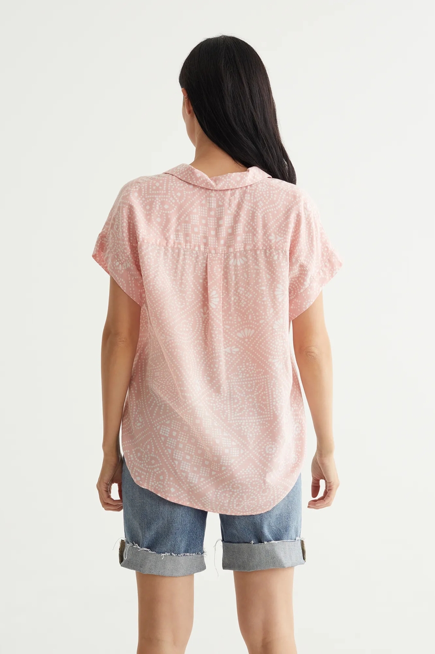 SHORT SLEEVE TIE FRONT SHIRT, image 4