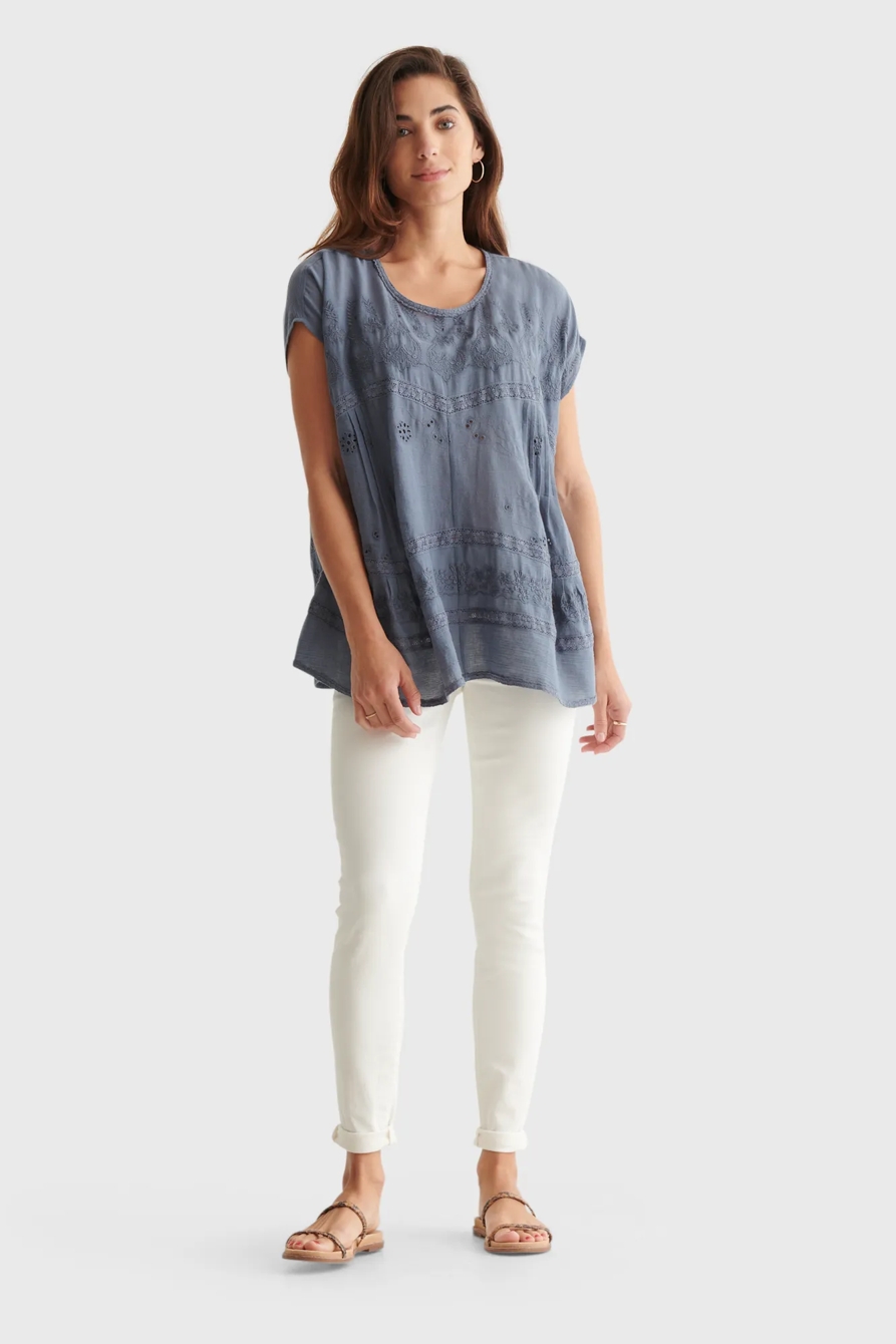S/S EASY EMB TUNIC, image 2