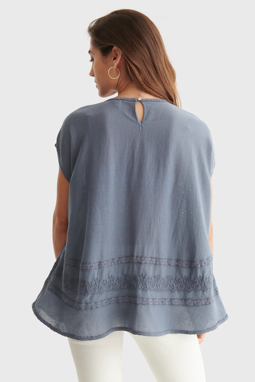 S/S EASY EMB TUNIC, image 4