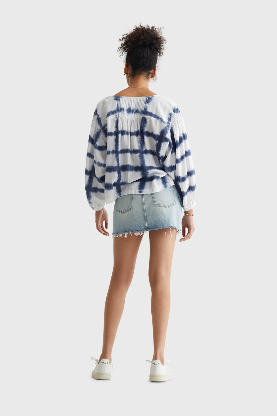 LONG SLEEVE PLEATED PEASANT BLOUSE, image 5
