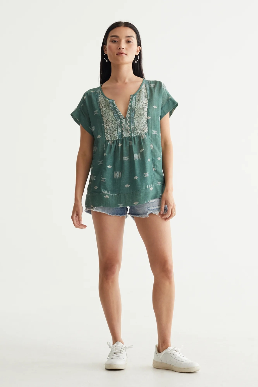 SHORT SLEEVE PRINTED PEASANT, image 2
