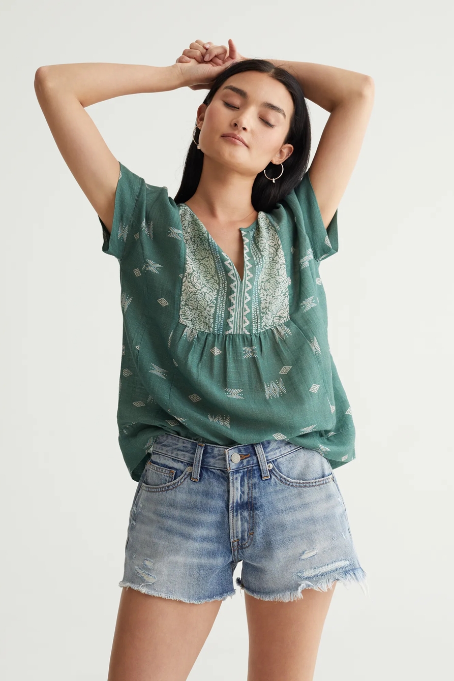 SHORT SLEEVE PRINTED PEASANT, image 6