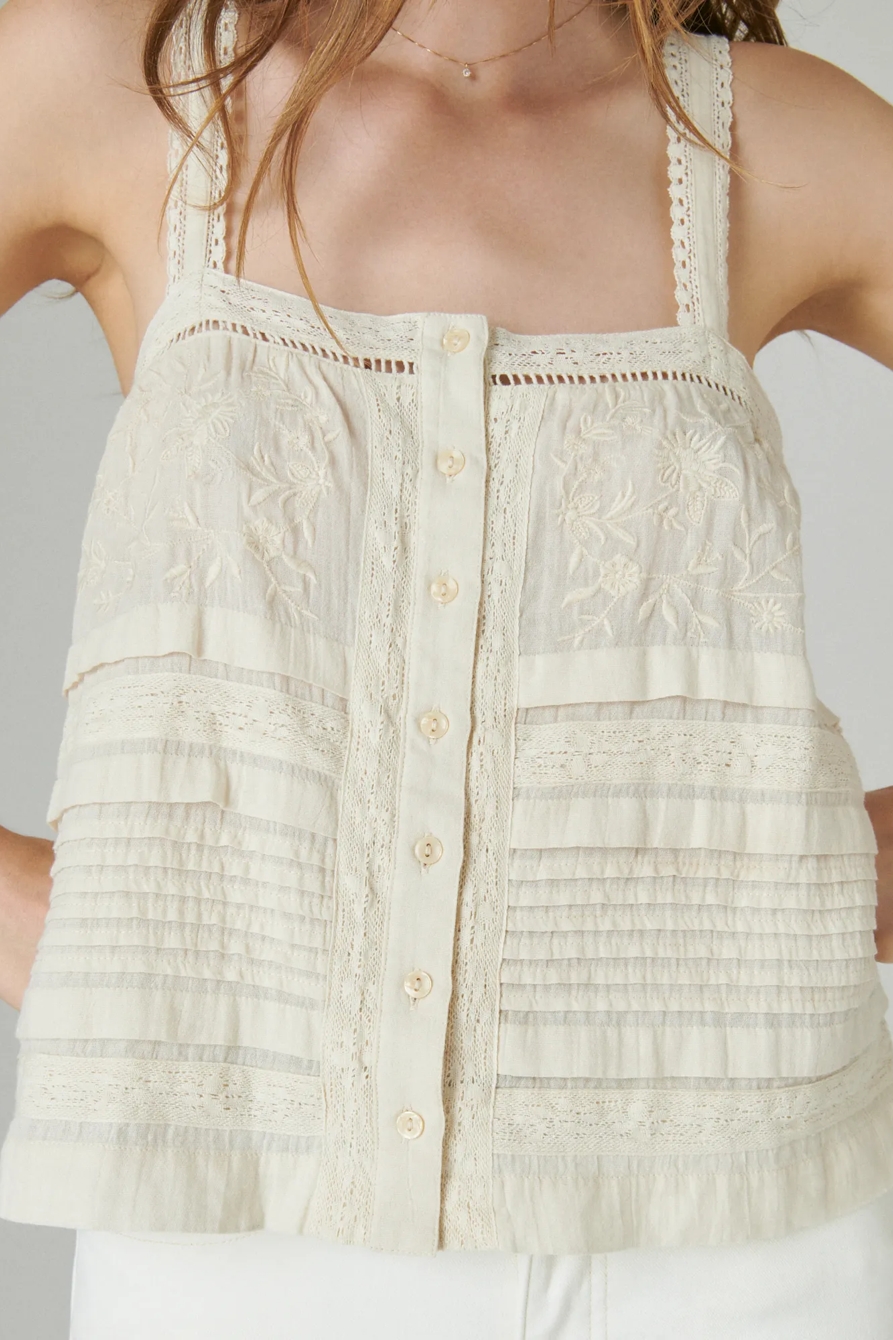 WOVEN LACE TANK, image 6