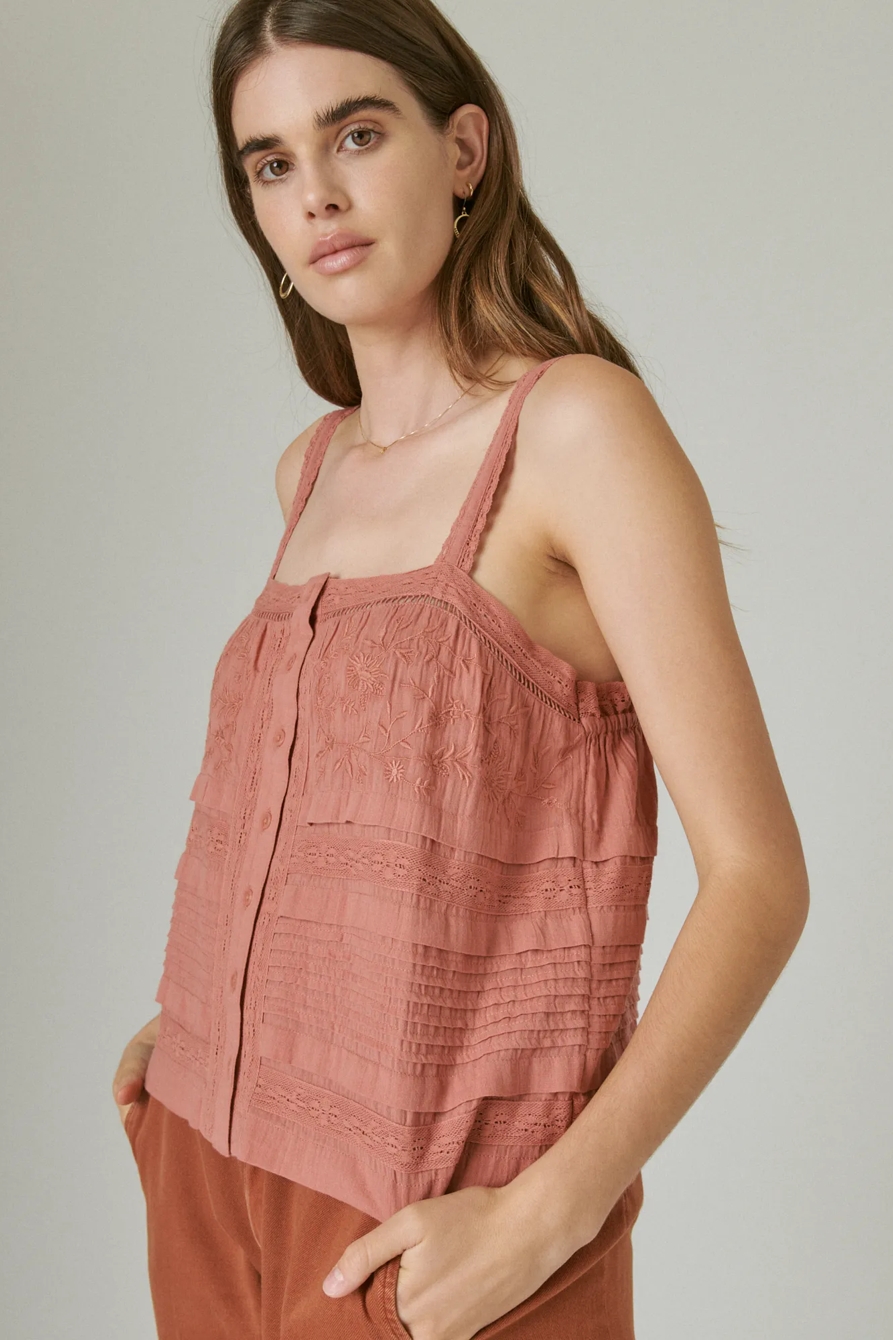 WOVEN LACE TANK, image 3