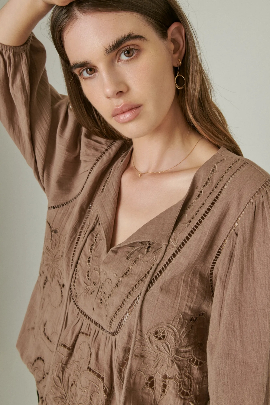 EMBROIDERED PEASANT BLOUSE, image 6