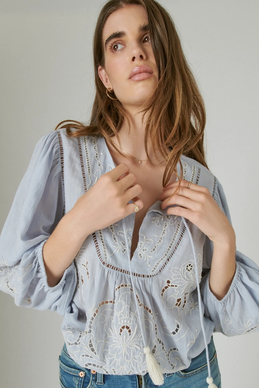 EMBROIDERED PEASANT BLOUSE, image 6