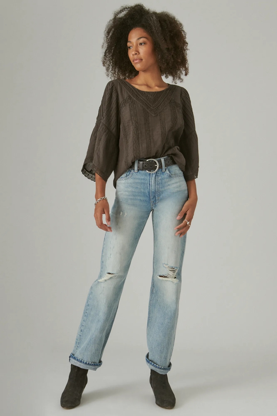 FLUTTER SLEEVE LACE TOP, image 2