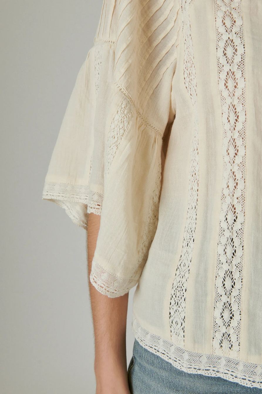 FLUTTER SLEEVE LACE TOP, image 5