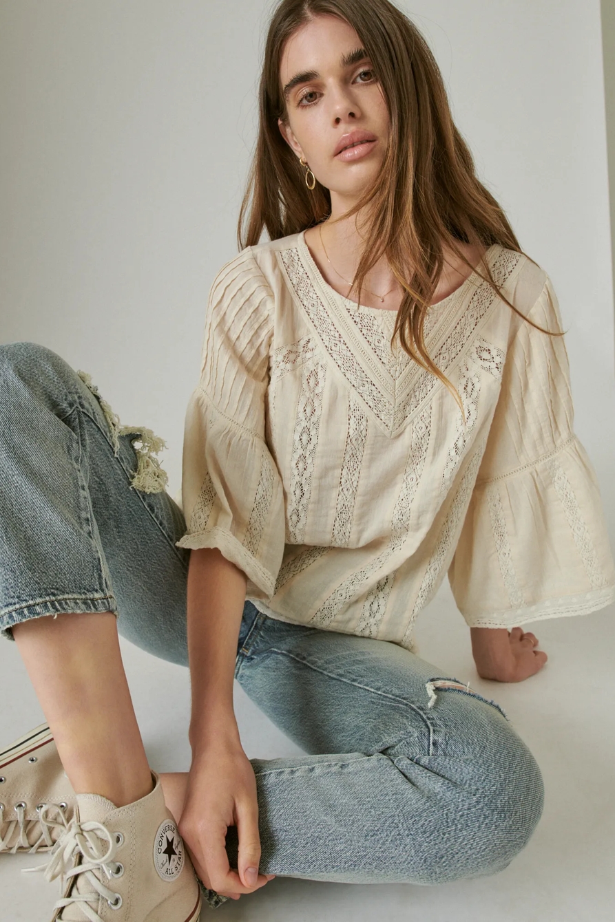 FLUTTER SLEEVE LACE TOP, image 6