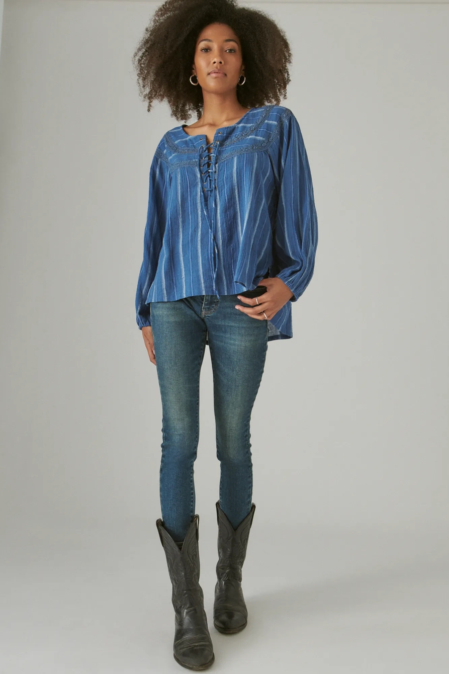 LACE UP STRIPE TUNIC, image 2