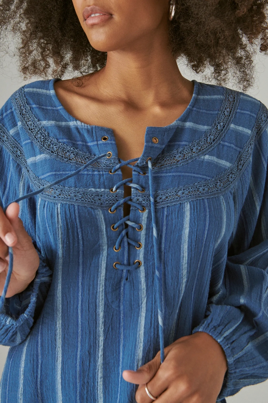 LACE UP STRIPE TUNIC, image 5