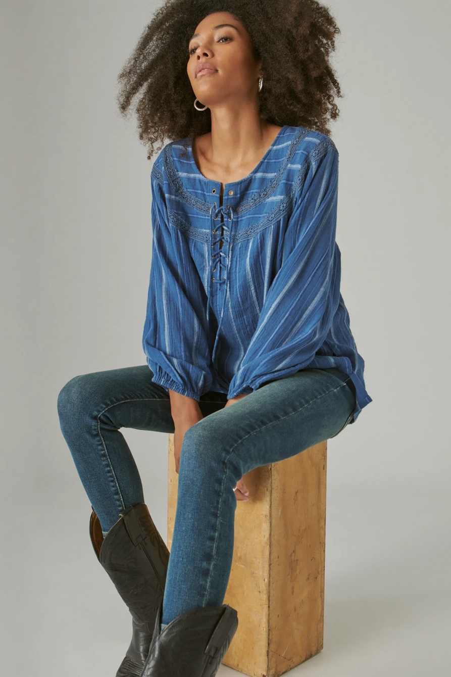 LACE UP STRIPE TUNIC, image 6