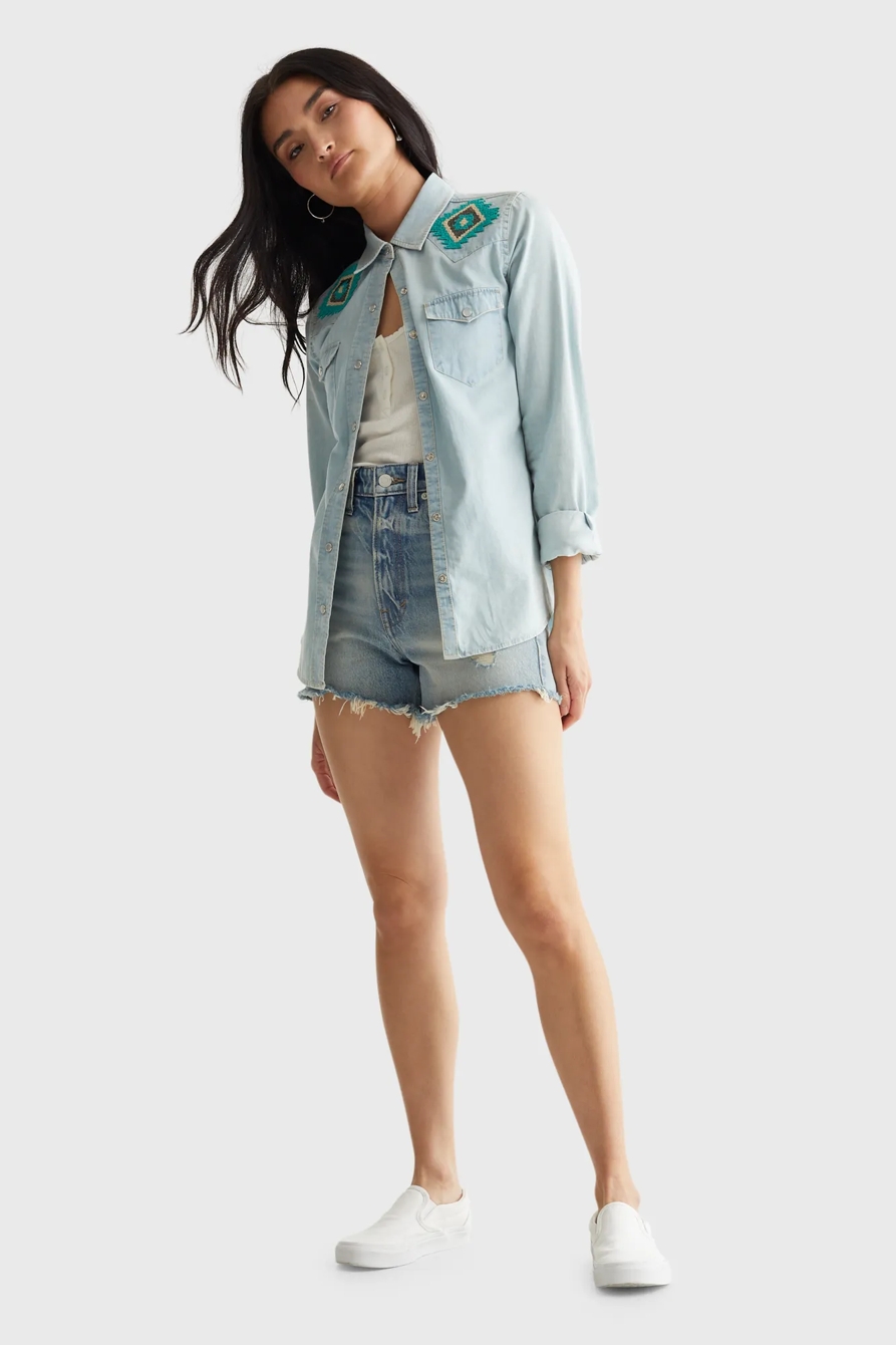 LIMITED EDITION BEADED SHOULDER WESTERN SHIRT, image 2