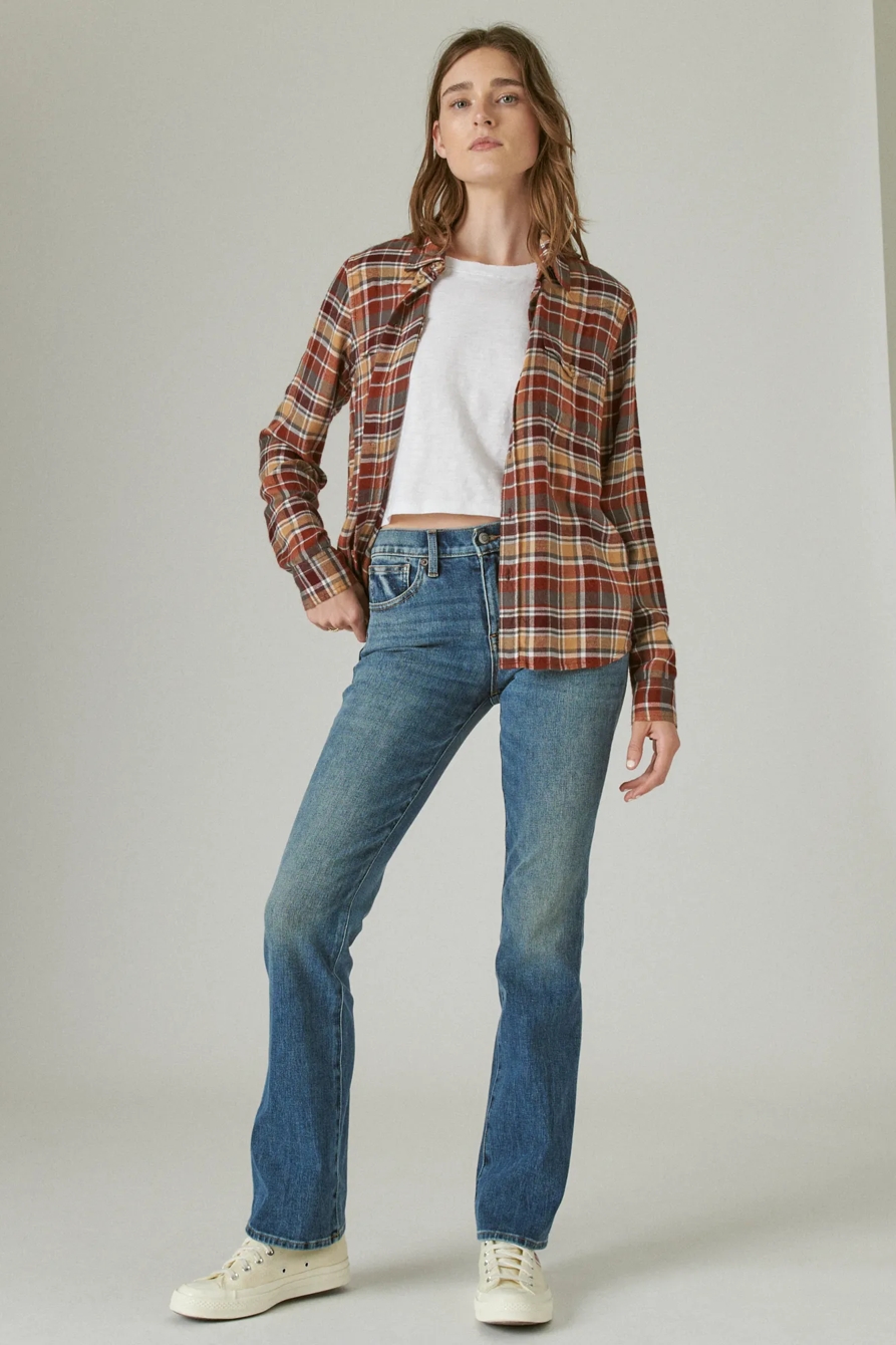 CLOUD PLAID WESTERN BUTTON UP SHIRT, image 2