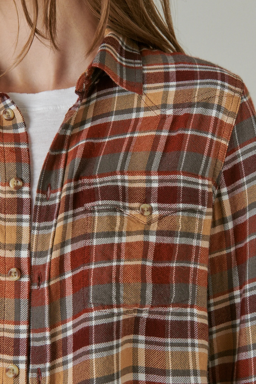 CLOUD PLAID WESTERN BUTTON UP SHIRT, image 5
