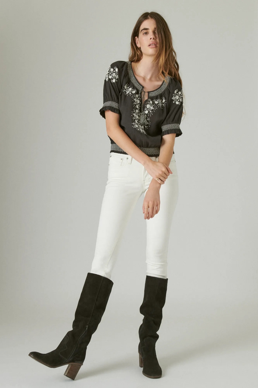 EMBROIDERED SHORT SLEEVE TOP, image 2