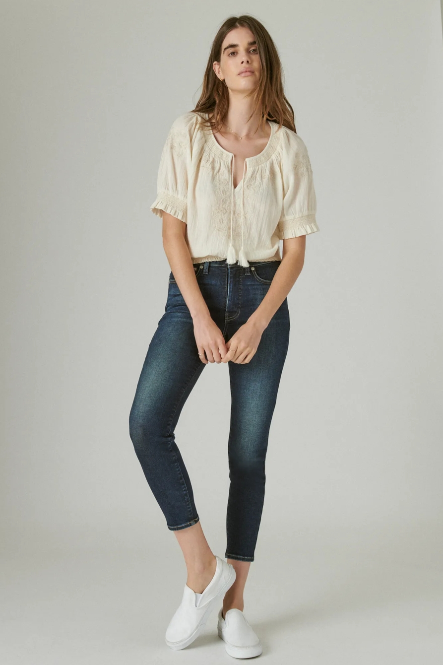 EMBROIDERED SHORT SLEEVE TOP, image 2