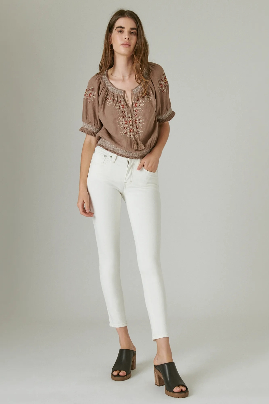 EMBROIDERED SHORT SLEEVE TOP, image 2