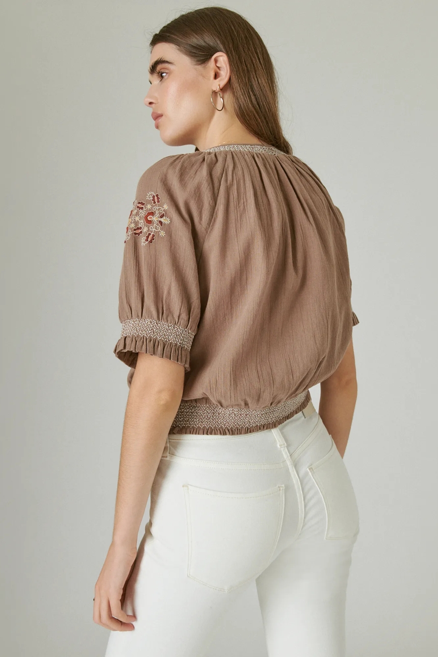 EMBROIDERED SHORT SLEEVE TOP, image 4