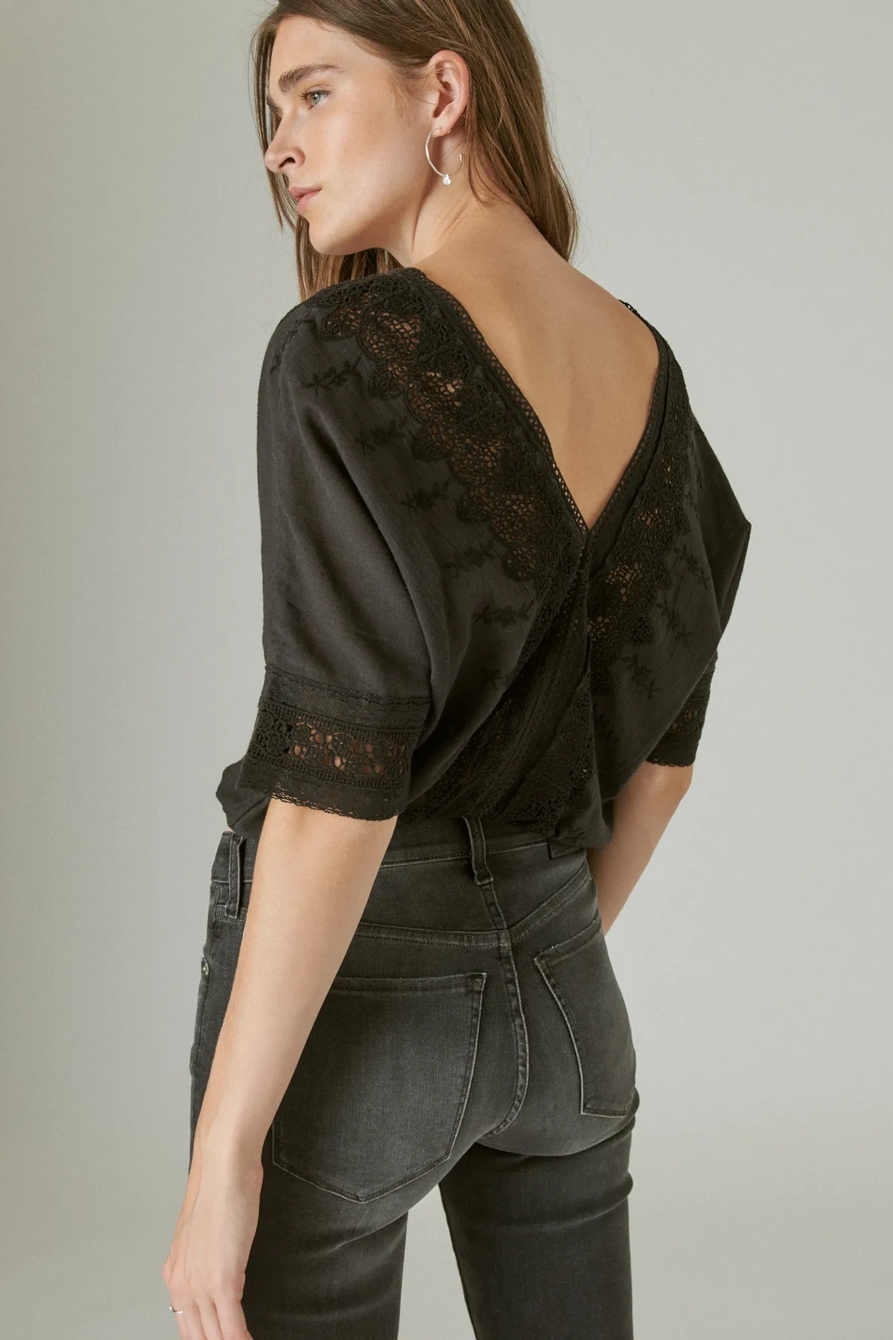 LACE SHORT SLEEVE TOP, image 4