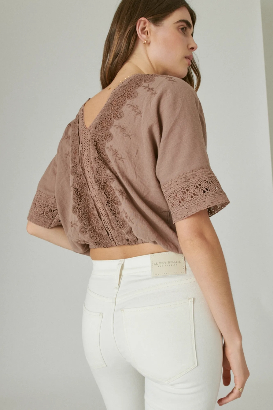 LACE SHORT SLEEVE TOP, image 4