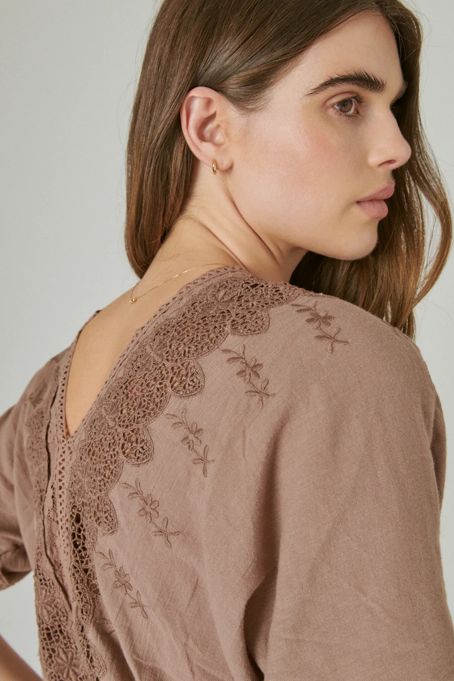 LACE SHORT SLEEVE TOP, image 5