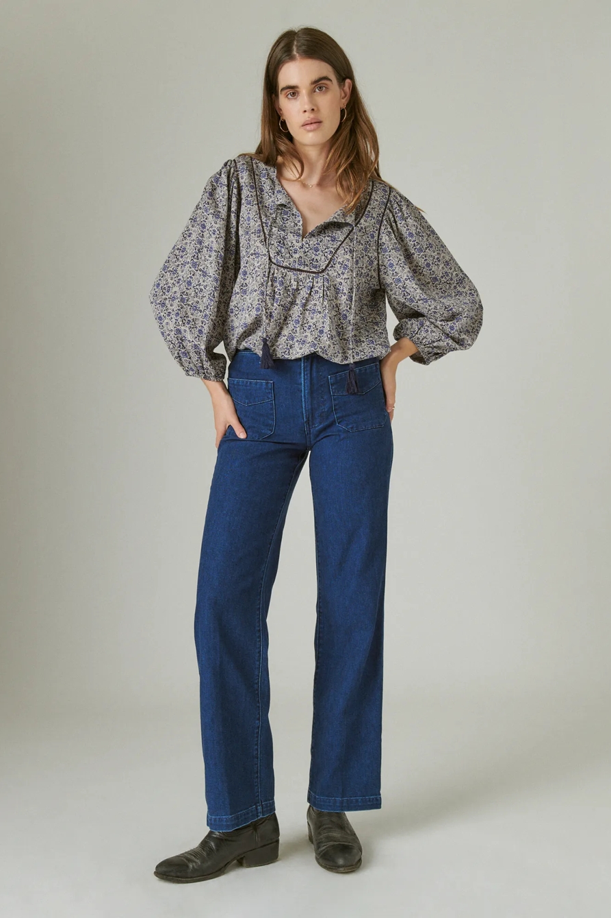 FLORAL PEASANT BLOUSE, image 2