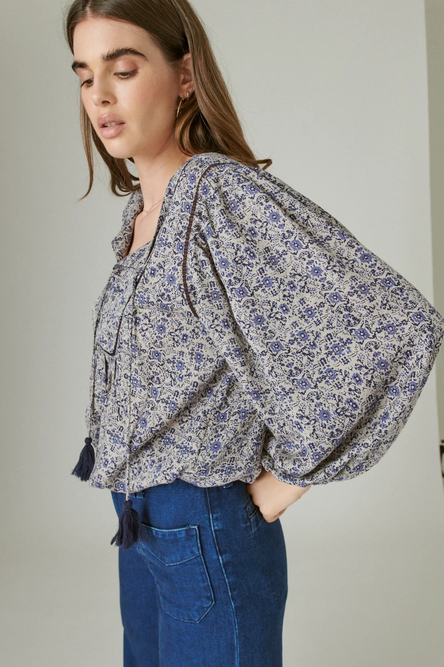 FLORAL PEASANT BLOUSE, image 3