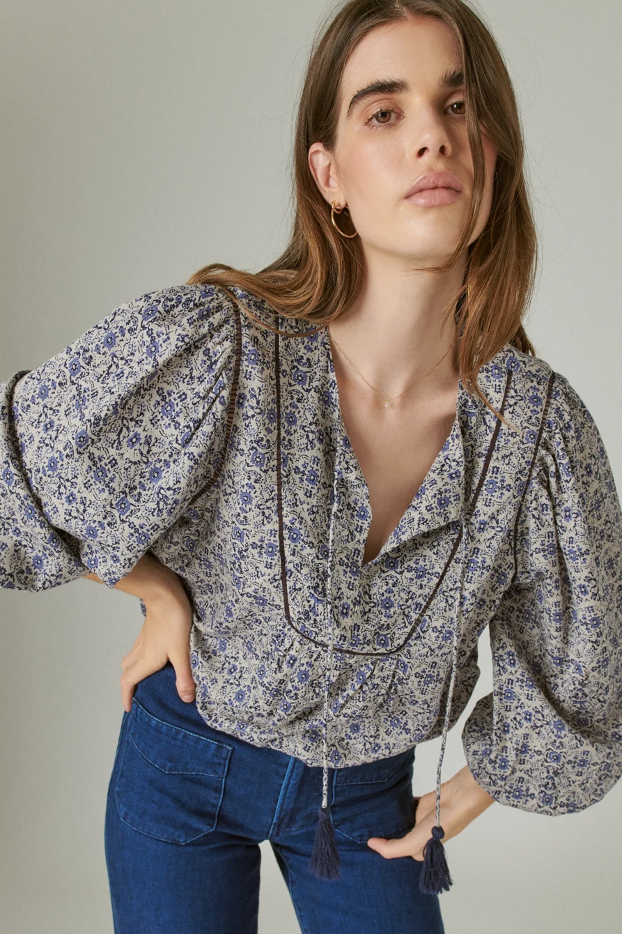 FLORAL PEASANT BLOUSE, image 5