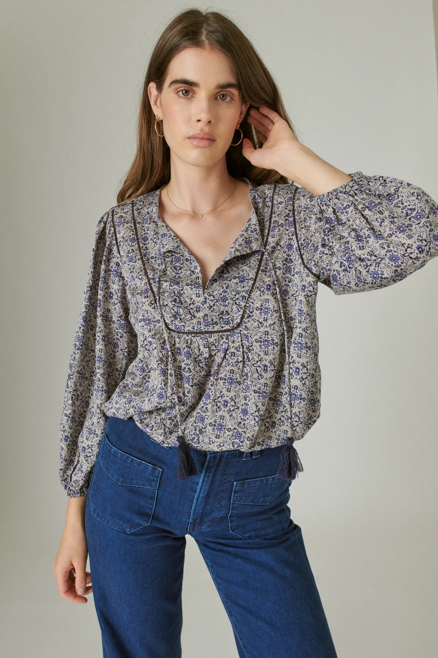 FLORAL PEASANT BLOUSE, image 6