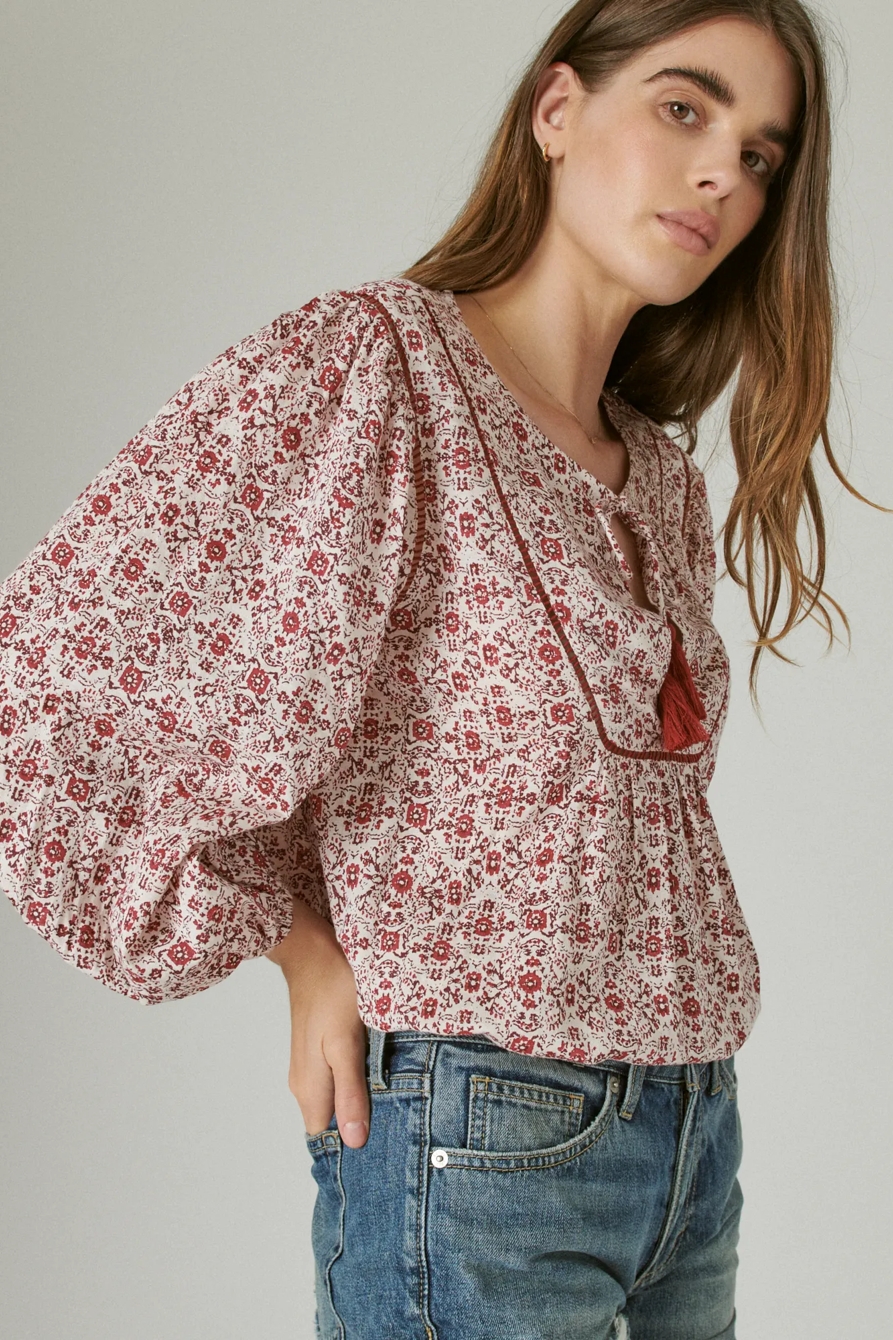 FLORAL PEASANT BLOUSE, image 3