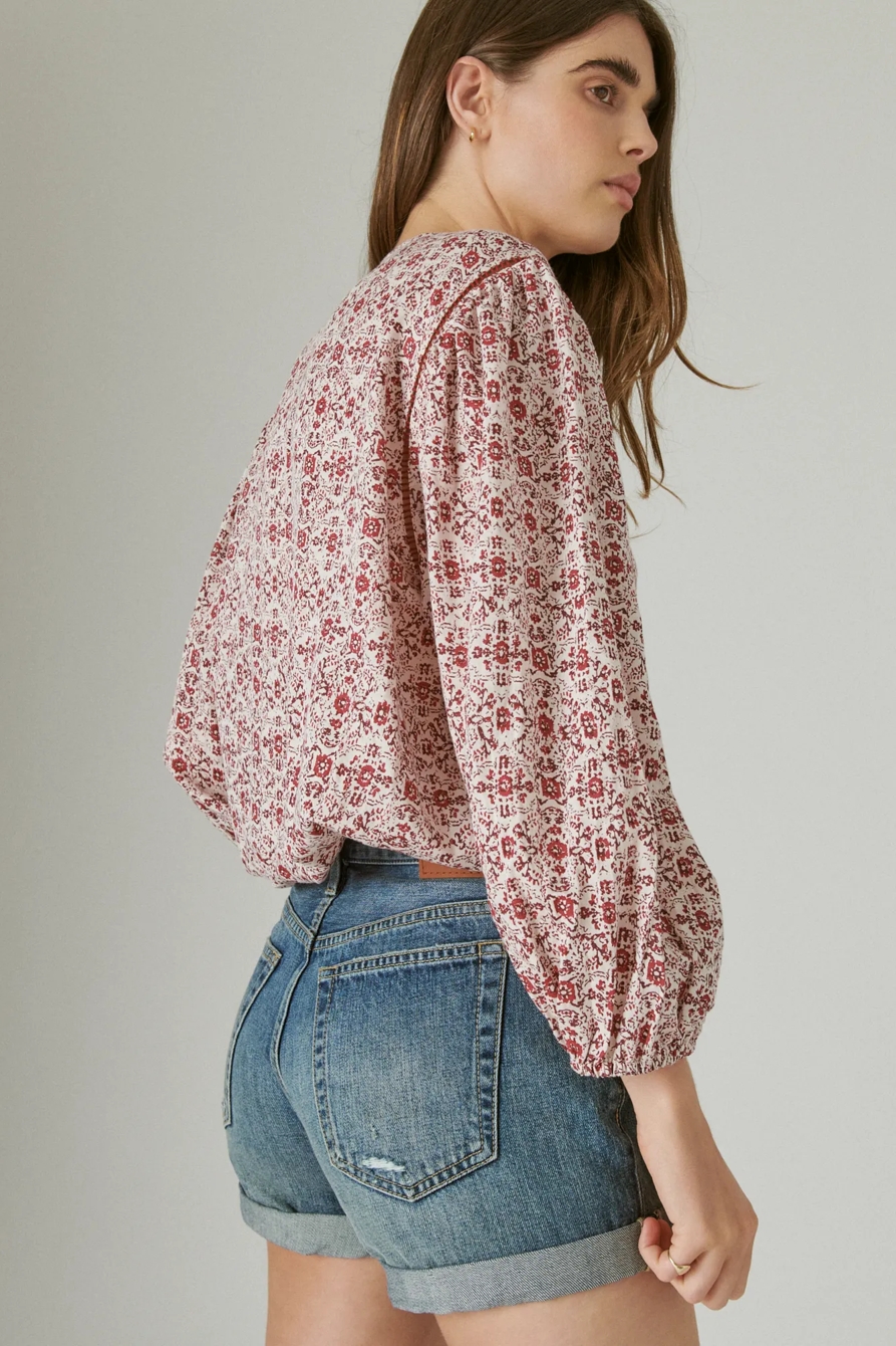 FLORAL PEASANT BLOUSE, image 4